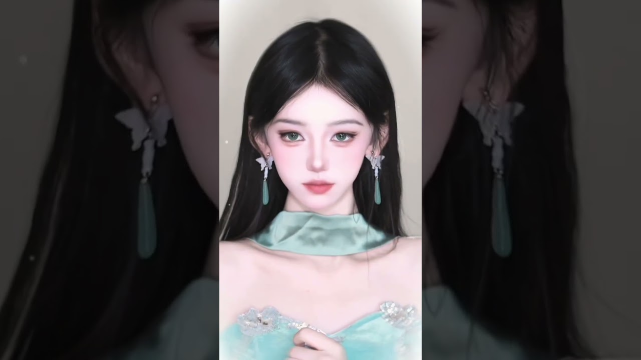 Meeting her is like spring water reflecting pear blossoms.