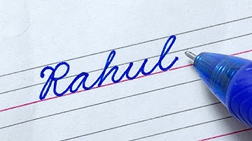 Rahul in Cursive writing | Name in cursive writing | Cursive handwriting practice | R | Lek Writing