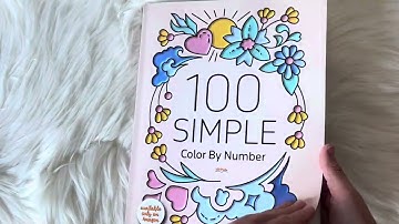 100 Simple Color By Number Coloring Book | IntArtMedia | Flip Through & Completed Page
