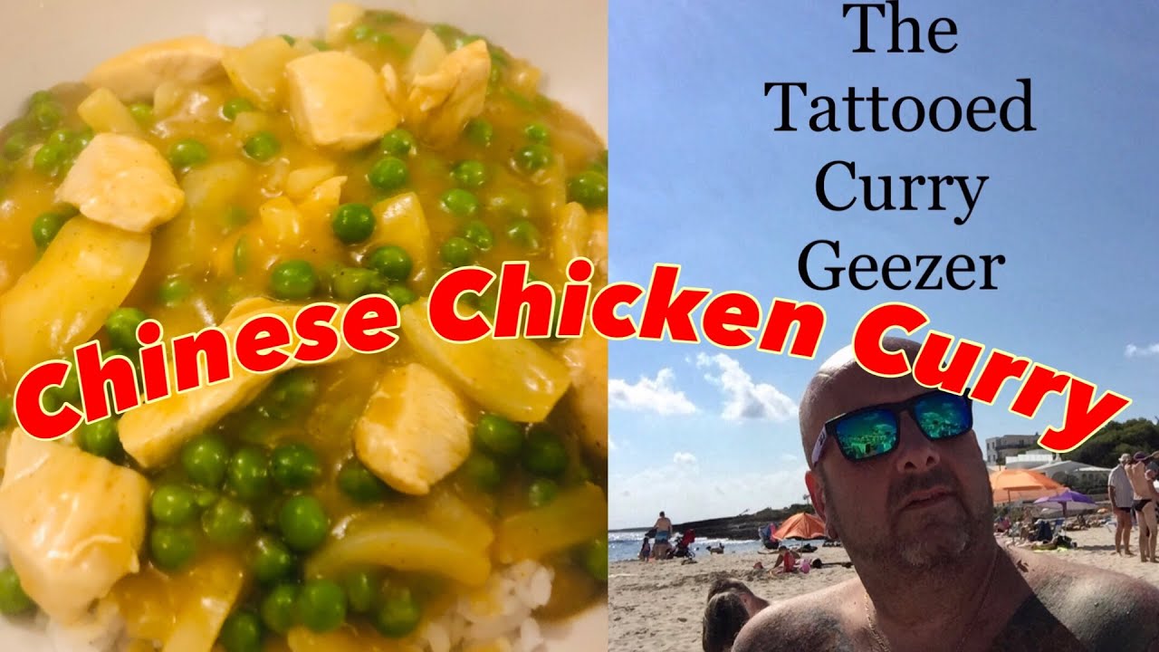 Chinese Chicken Curry Takeaway style recipe easy simple using mayflower sauce peas onions