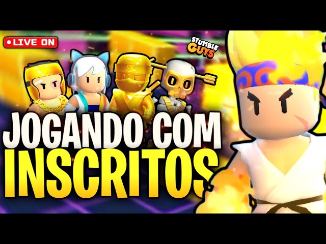 STUMBLE GUYS AO VIVO 💛 X-COR + SALINHAS NO BLOCK DASH