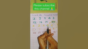 circle the smallest number #nursery#class#math#shorts