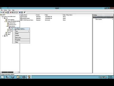 DHCP IP Reservation with windows server 2012 R2
