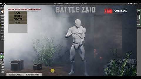 MAIN MENU WIDGET PUBG UNREAL ENGINE 4