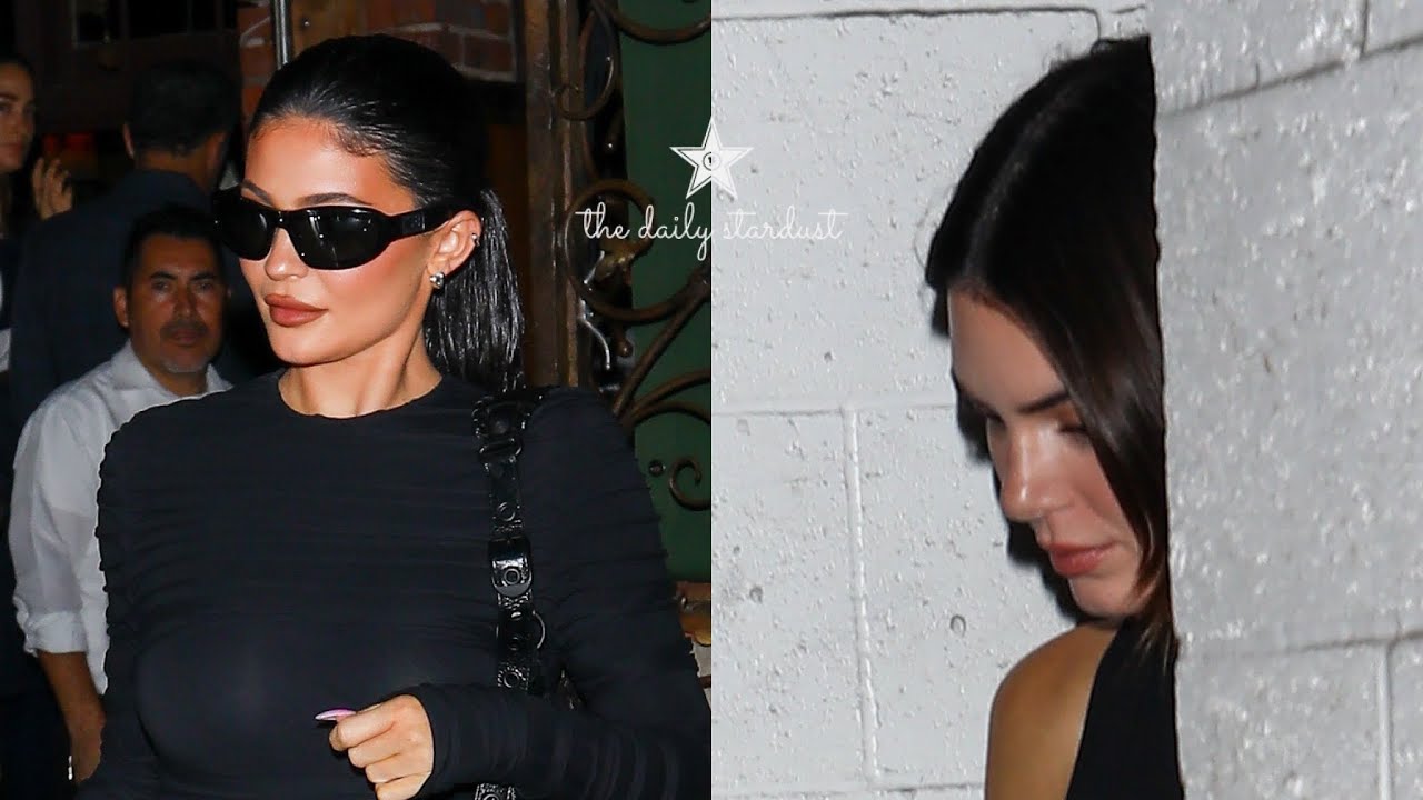 Kylie Jenner & Kendall Jenner Film Dinner Scene For The Kardashians TV Show