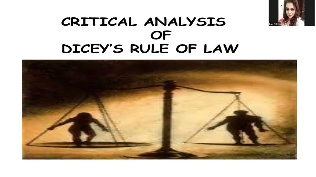 PART 6 CONSTITUTION RULE OF LAW VS RULE BY LAW (RULE OF MEN) The doctrine of Rule of Law Dicey 1885