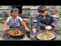 Amazing rural life little 2brother cooking food   will make you remember childhood