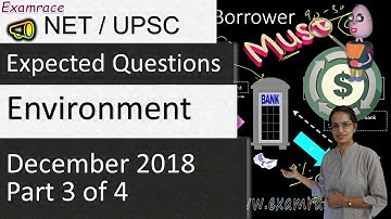 Expected Questions on Environment December 2018 - NTA NET / UPSC (Part 3 of 4)