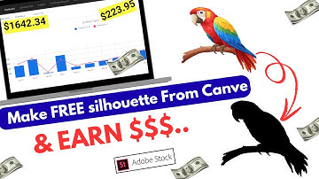 Make Free Silhouettes on Canva & Earn $$$ | No Skill, No Investment | Sell on Adobe Stock!