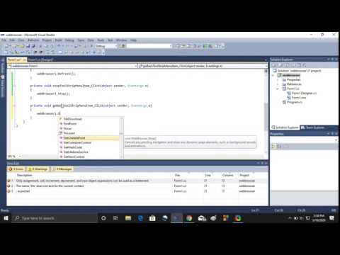 How to Create  your own Web Browse using Visual Studio