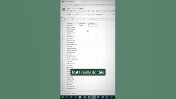 Split names in GSheets #cheatsheets#excel #exceltips #googlesheets #spreadsheet #exceltutorial