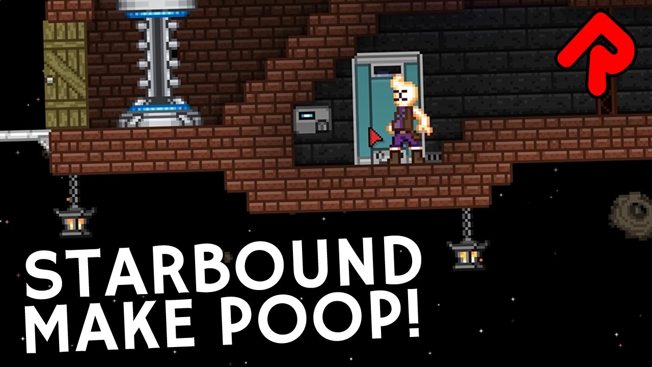 Press Crouch to Poop with Starbound MAKE Poop mod!