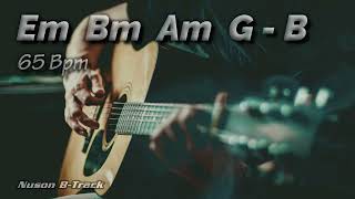 Slow Pop Ballad | E Minor (65 Bpm) Backing Track Acoustic Guitar + Cajon #14