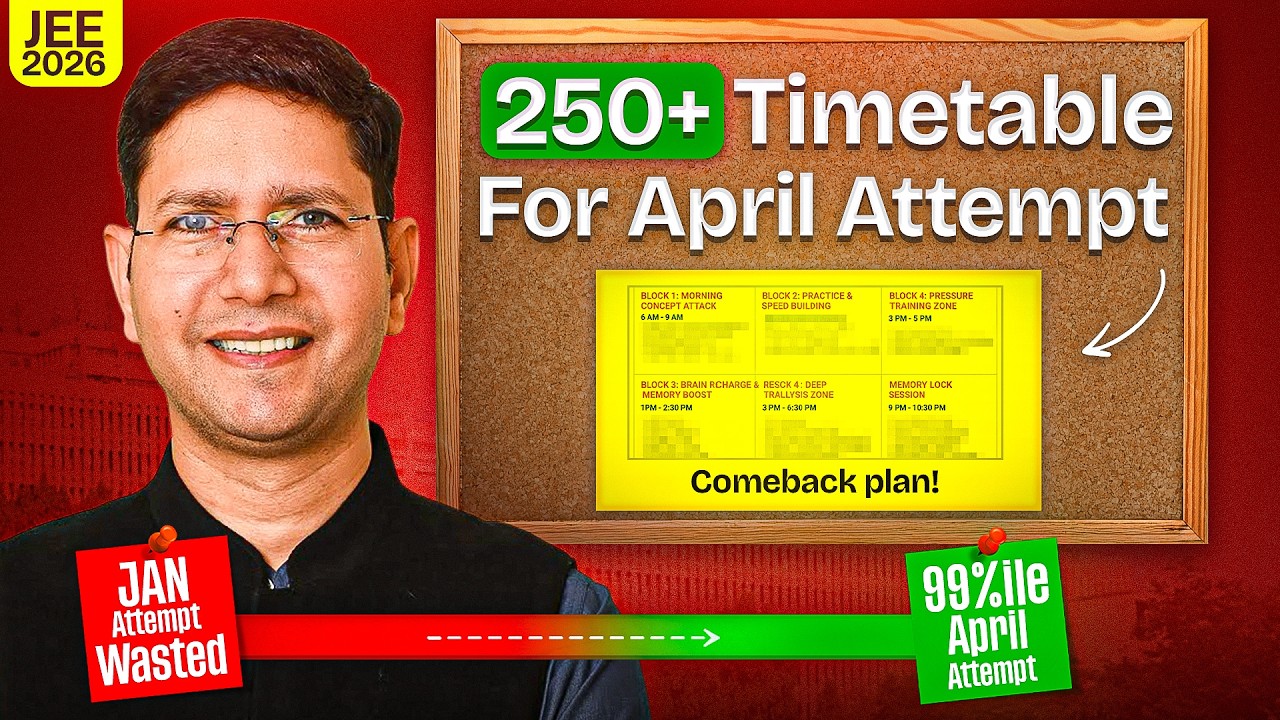 Toppers’ Secret TIMETABLE to Crack JEE Mains April Attempt