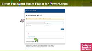 Better Password Reset Plugin for PowerSchool