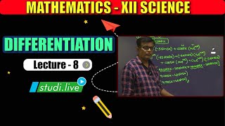 Class 12 Maths |Differentiation | Lecture - 8 | Maharashtra Board | Studi.Live #study