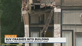 South City building collapses after car crashes into it