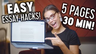 Write an Essay in 30 MINUTES!! | Essay Writing Hacks