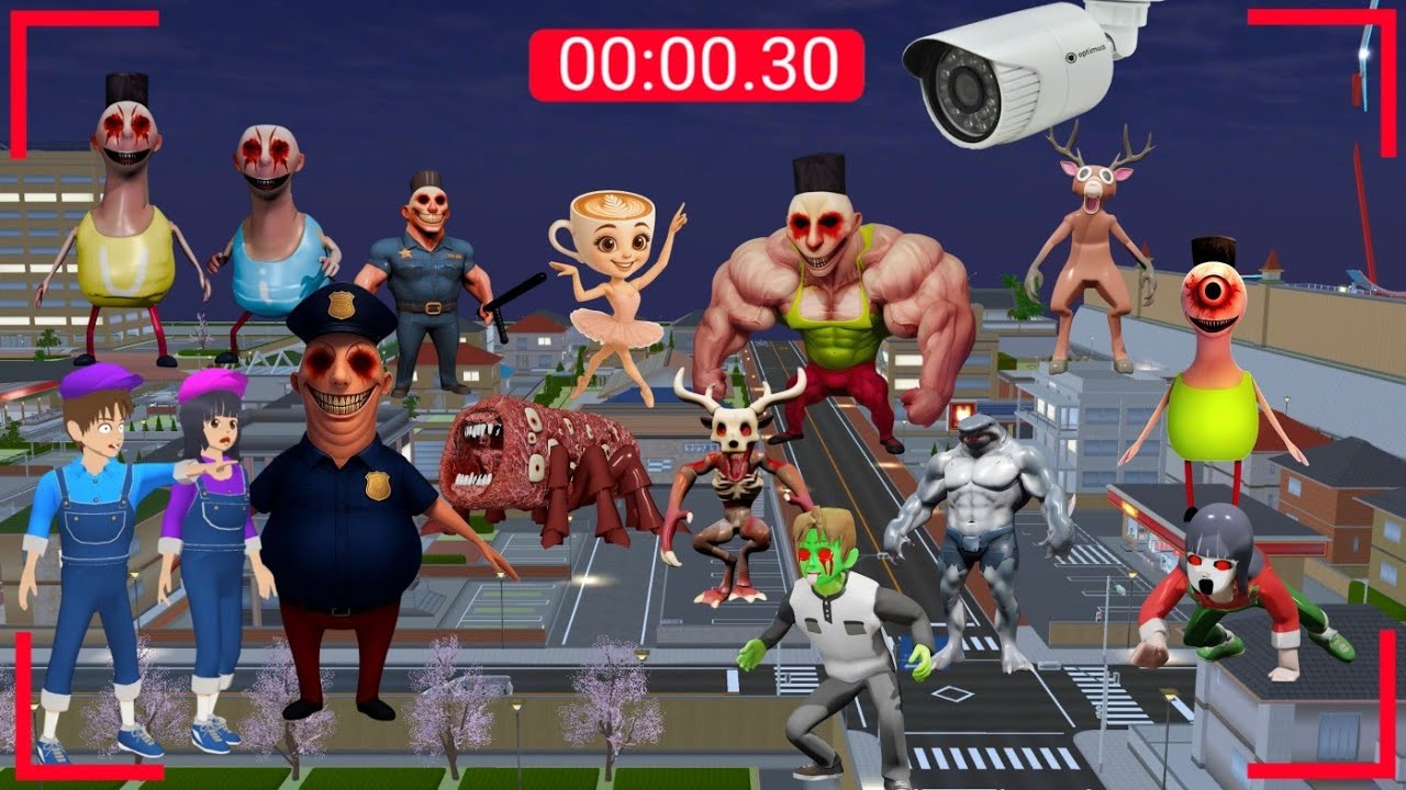 Yuta Mio Panik CCTV Merekam PASUKAN HANTU HAMOOD HABIBI Di Kota Sakura😱 | Sakura School Simulator