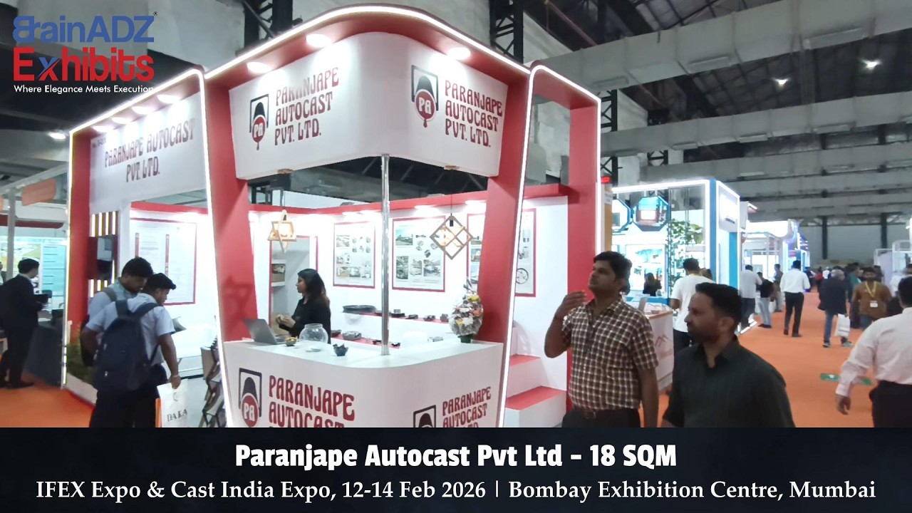 IFEX Expo & Cast India Expo 2026 Stall Design | 18 SQM Booth Mumbai | Executed by BrainADZ Exhibits