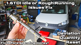 1.6 TDI Deviation Minimum Quantity Reset. How to Fix Bad Idling or misfiring! Save £££