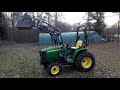 Chargeur stoll micro tracteur john deere 3036e  front loader