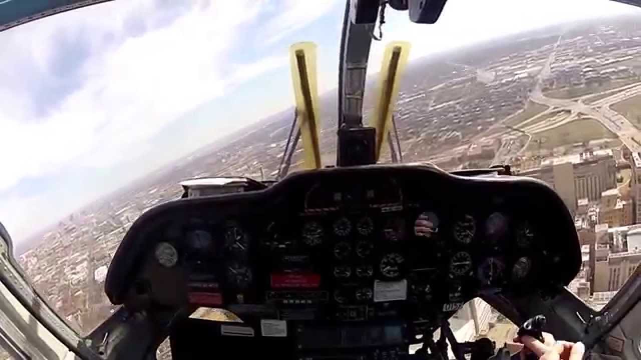 BK117 Take Off Arch Base Cockpit View