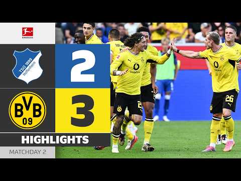 Guirassy Gets It Done! | HOFFENHEIM - BORUSSIA DORTMUND | Highlights | Matchday 2 – Bundesliga