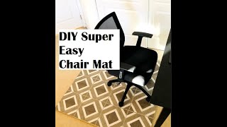 DIY Office Chair Mat || Easy DIY using Peel and Stick Tile