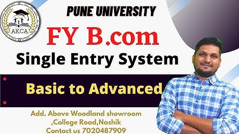 FY Bcom  | Single entry | revision