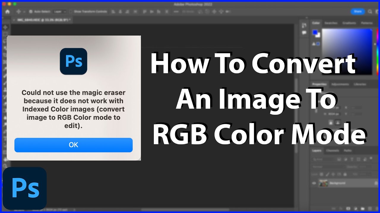 How To Convert An Image To RGB Color Mode In Photoshop Tutorial YouTube How To Convert An Image To RGB Color Mode In Photoshop Tutorial YouTube