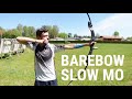 Barebow shooting form in slow motion  technique de larc nu au ralenti  david jackson