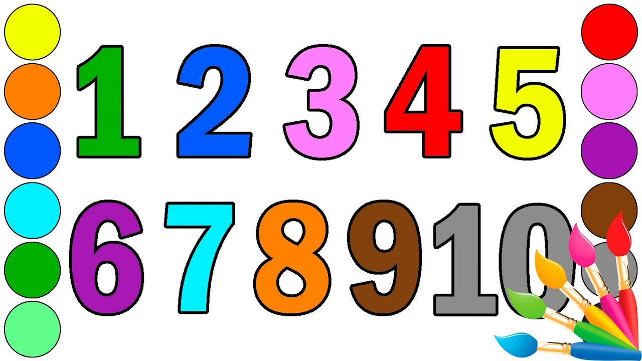 Learn To Count 1 To 10 Numbers With Animation Drawing And Coloring