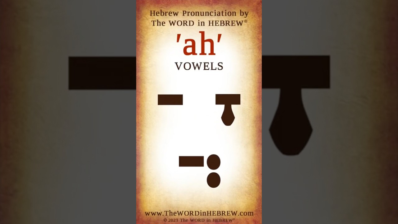 Hebrew Vowels - AH Vowels  