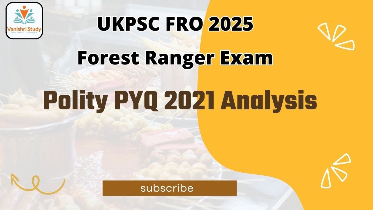 UKPSC FRO 2025 |UKPSC FRO PRE 2021 POLITY QUESTIONS | 