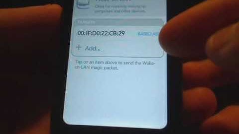 Wake-on-LAN client for webOS (Palm Pre)