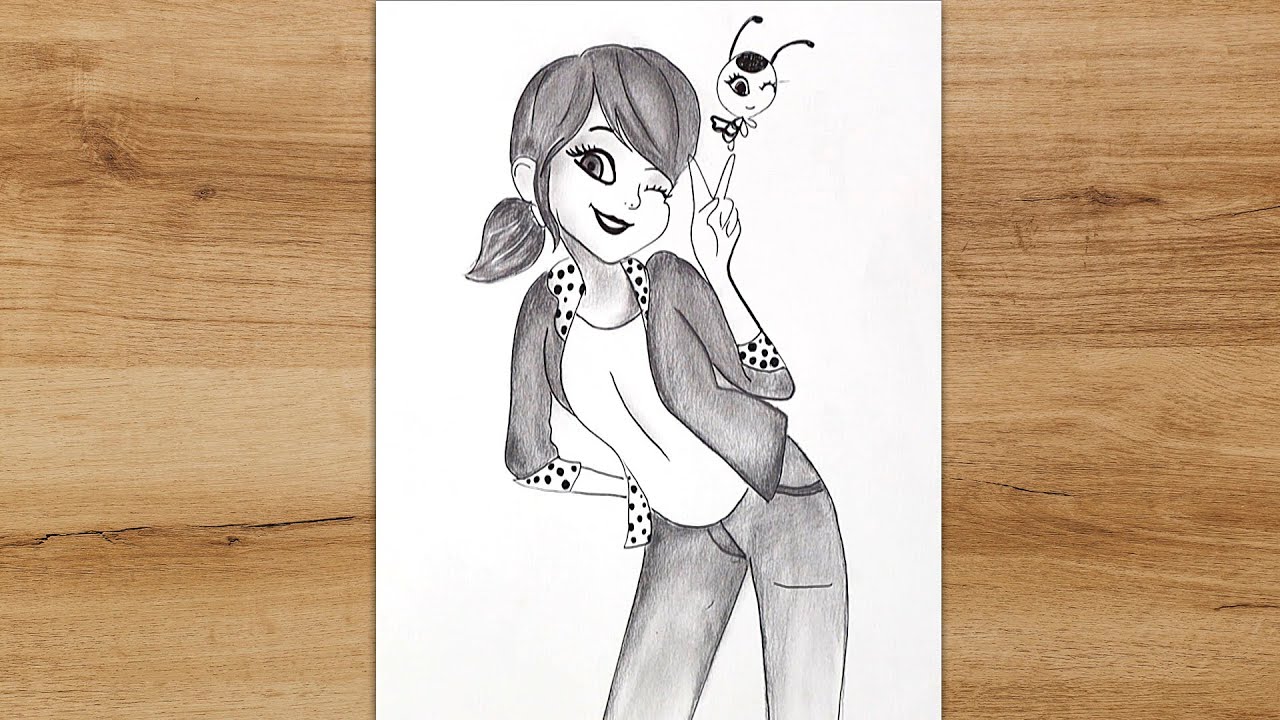 how to draw miraculous ladybug step by step | Drawing Pencil - YouTube