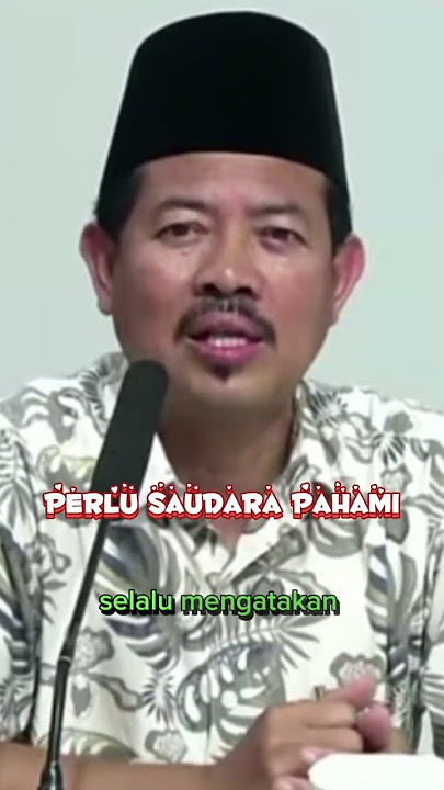 YANG DISAMPAIKAN OLEH BUYA SYAKUR YASIN ITU ? ? ?...