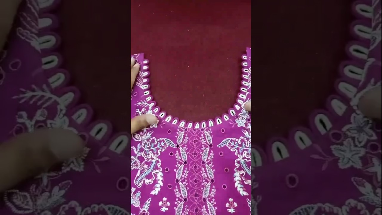 simple and easy round neck design with loops