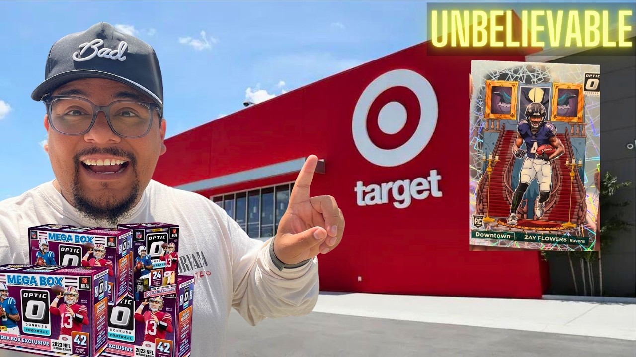 UNBELIEVABLE Sports Card Restock! Target Exclusive 2023 Optic Football Mega box! YouTube