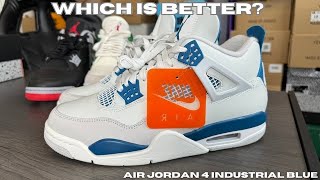 Which Is Better? Air Jordan 4 Industrial Blue On Feet Review