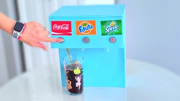 How to Make Coca Cola Soda Fountain Machine with 3 Different Drinks at Home