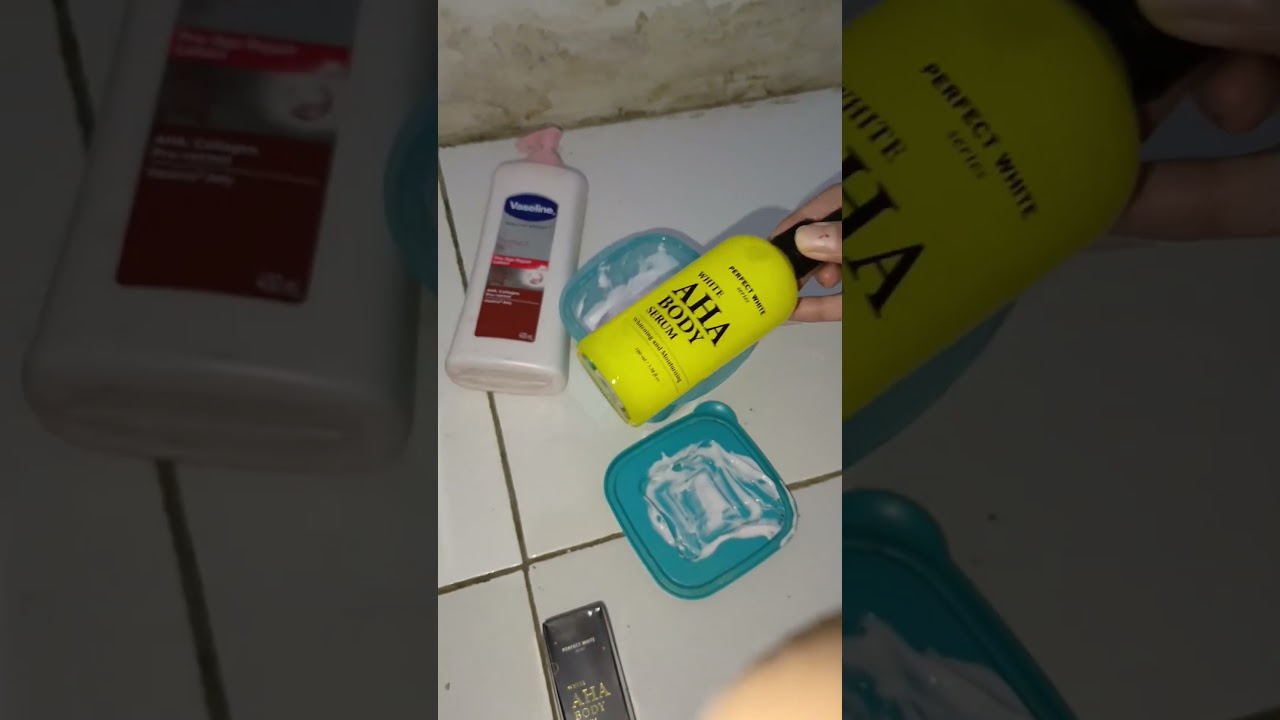mecampurkan aha body serum dengan vaseline aha collagen