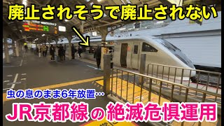 【一日一往復化から6年放置】JR京都線の「廃止されそうで廃止されない」特急列車に乗車