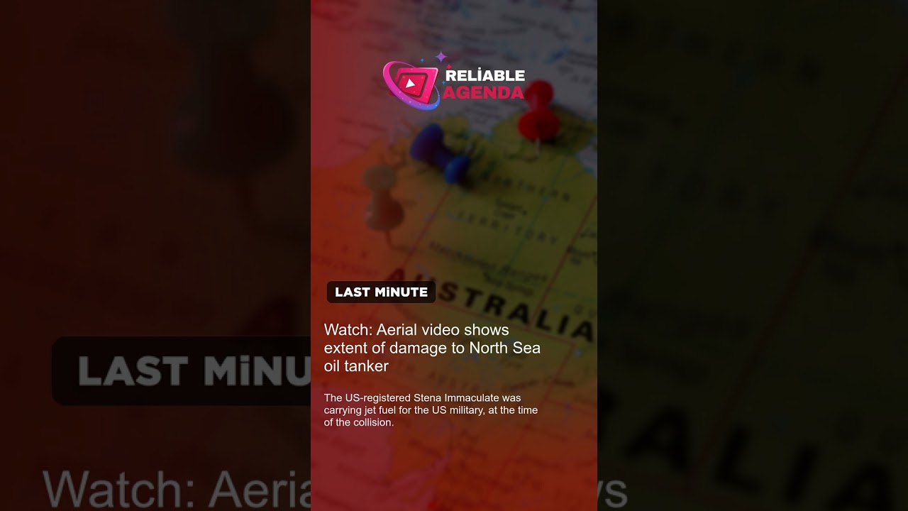 Watch: Aerial video shows extent of damage to North Sea oil tanker