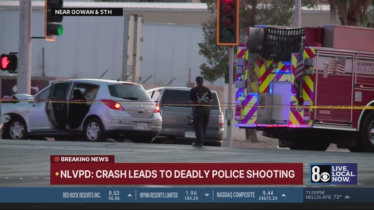 Crash leads to deadly police shooting in North Las Vegas - YouTube