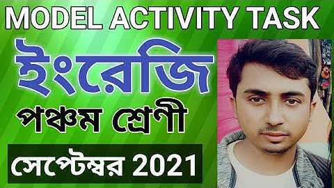 Model Activity Task class 5 english part 6 September.