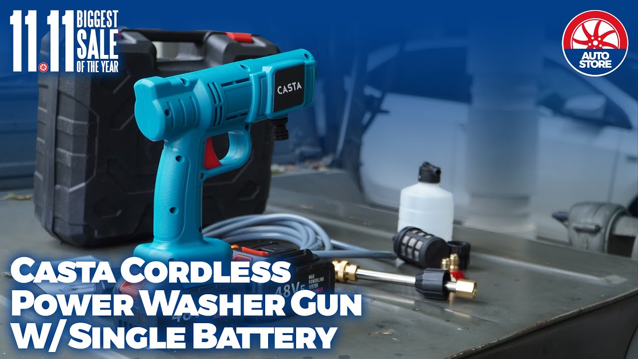 Casta Cordless Rechargeable Electric Pressure Power Washer Gun