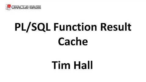 Efficient Function Calls From SQL (Part 3) : PL/SQL Function Result Cache