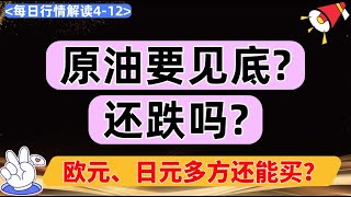 原油行情见底了吗？可以抄底做多吗？欧元、日元还能继续追高做多吗？#趋势 #支撑与阻力 #交易 #分析